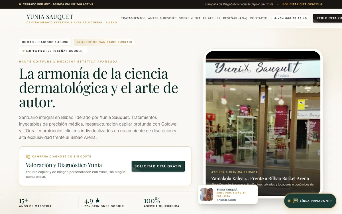 Yunia Sauquet: Reservas para peluquería y estética